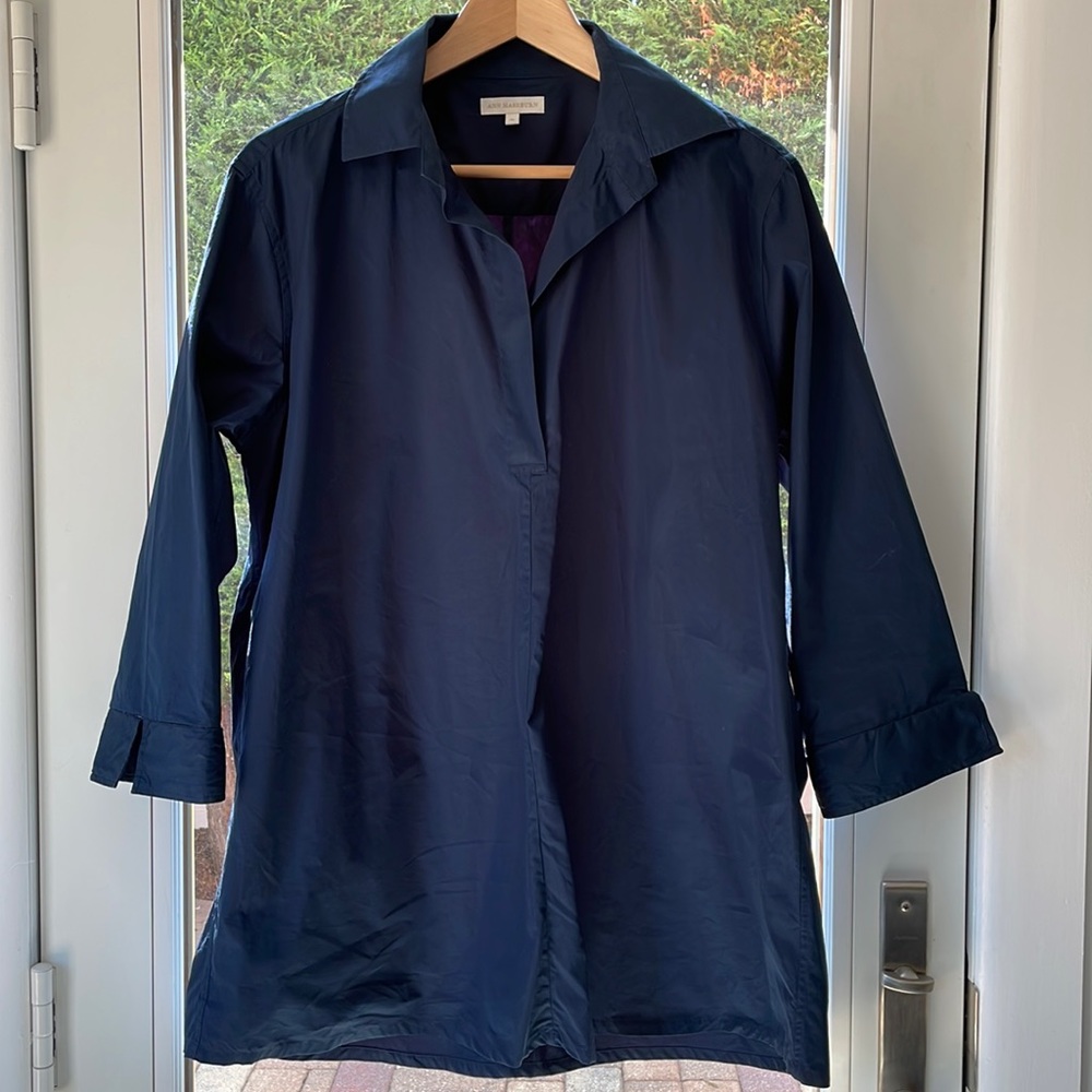 Like New Ann Mashburn Designer Navy Tunic